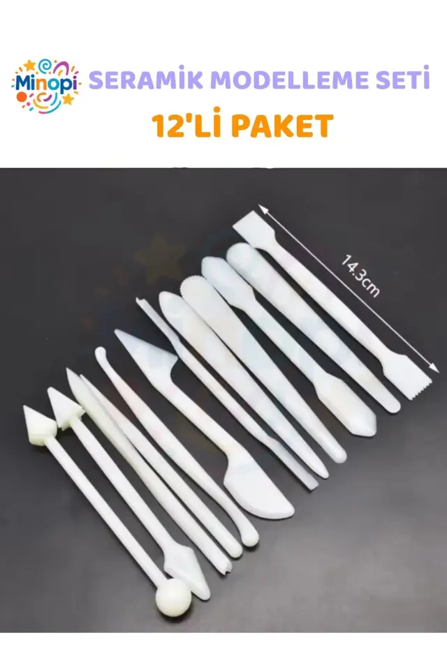 Marzipan Seti 12'li Şeker Hamuru Şekillendirme Çikolata Modelleme Pasta Figür Çiçek Yapma Seti