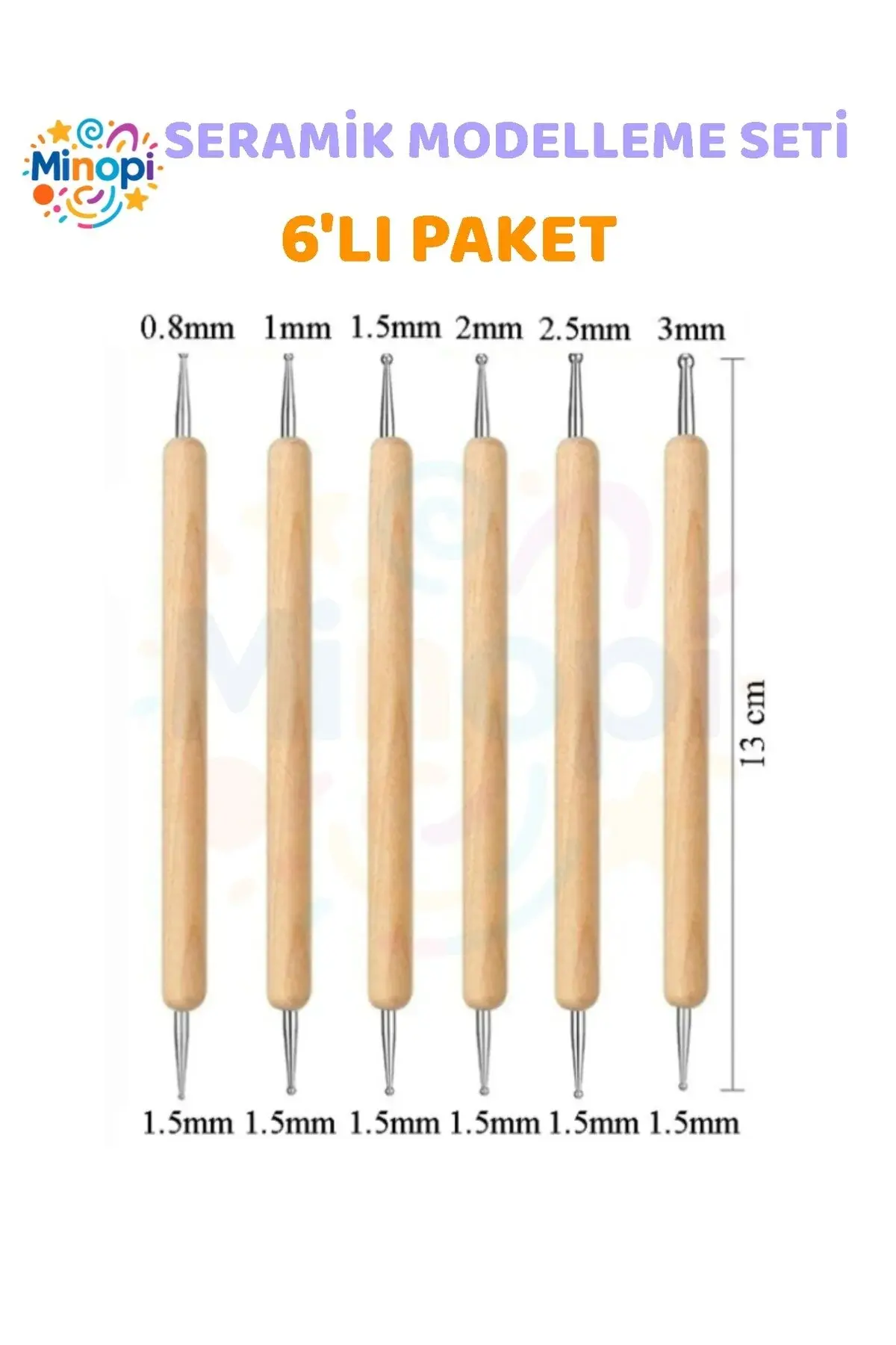 Seramik Kil Çömlek Şekillendirici 6 lı Seramik Modelaj Oyma Seti Heykel Katlama Kalemi Oyma