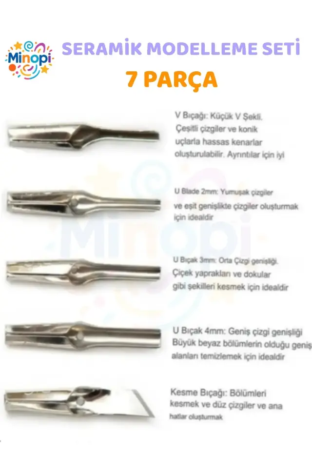 Linol Oyma Seti 7 Parça 1 Paket Linol Oyma Kesme Bıçak Seti 5 Bıçaklı Linolyum Baskı Ahşap Saplı