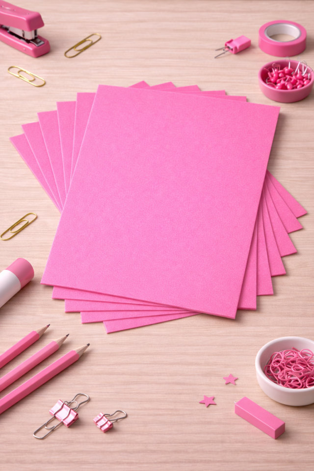 10'lu Pembe Renk 50 x 70 cm Eva Düz Model Büyük Boy