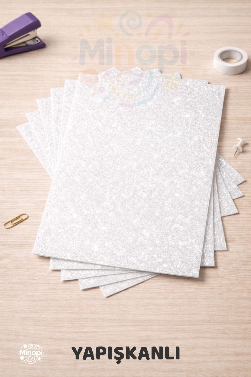 10'lu Beyaz Renk 50 x 70 cm Eva Simli Yapışkanlı Model Büyük Boy