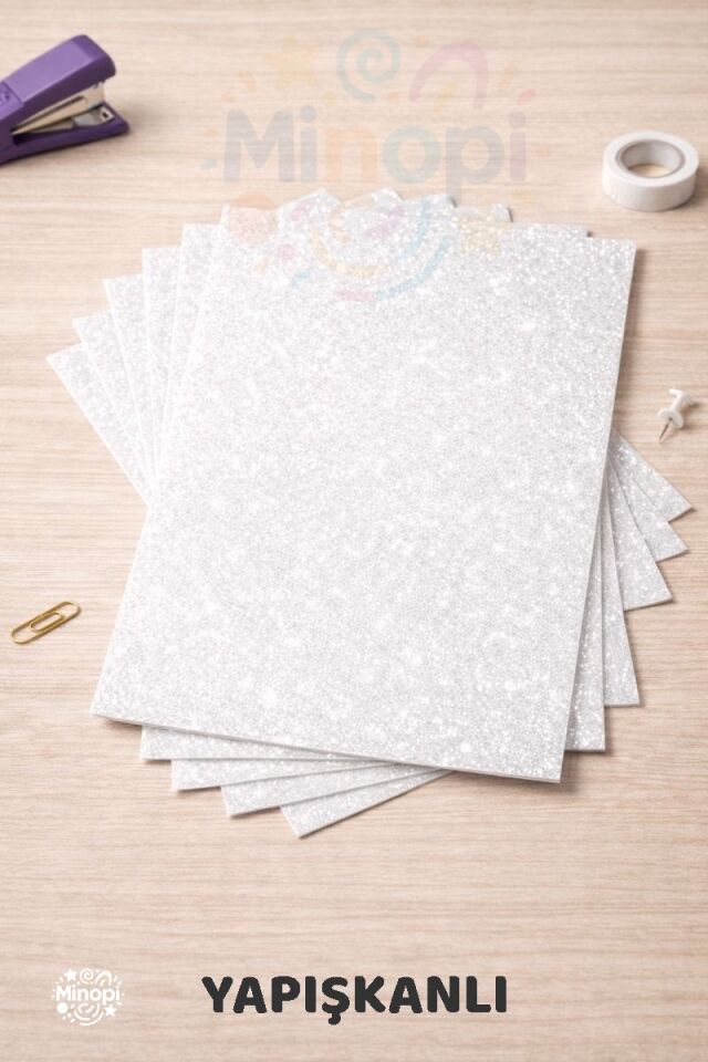 10'lu Beyaz Renk 50 x 70 cm Eva Simli Yapışkanlı Model Büyük Boy