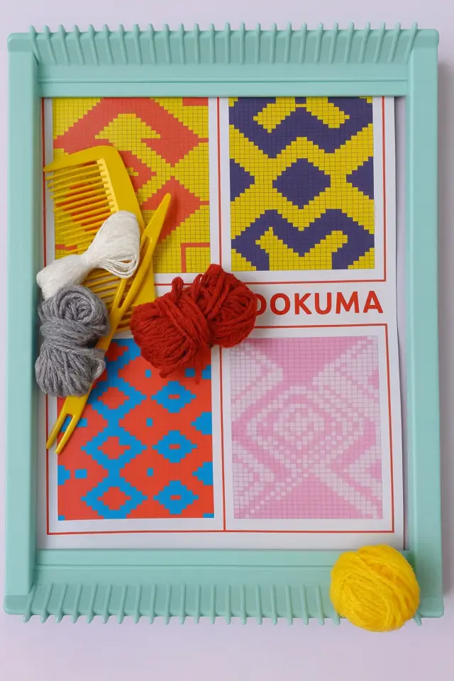 Plastik Halı Dokuma Tezgahı 31x23 cm Hobi Etkinlik Elişi Malzemesi