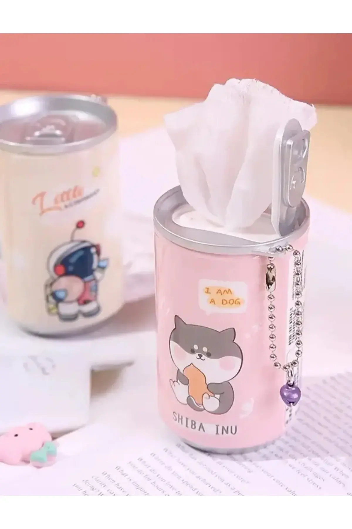 Islak Mendil Kutusu Sevimli Figürlü Kutu Kola Şekilli Anahtarlıklı Mendil Kutusu 30'lu Islak Mendil