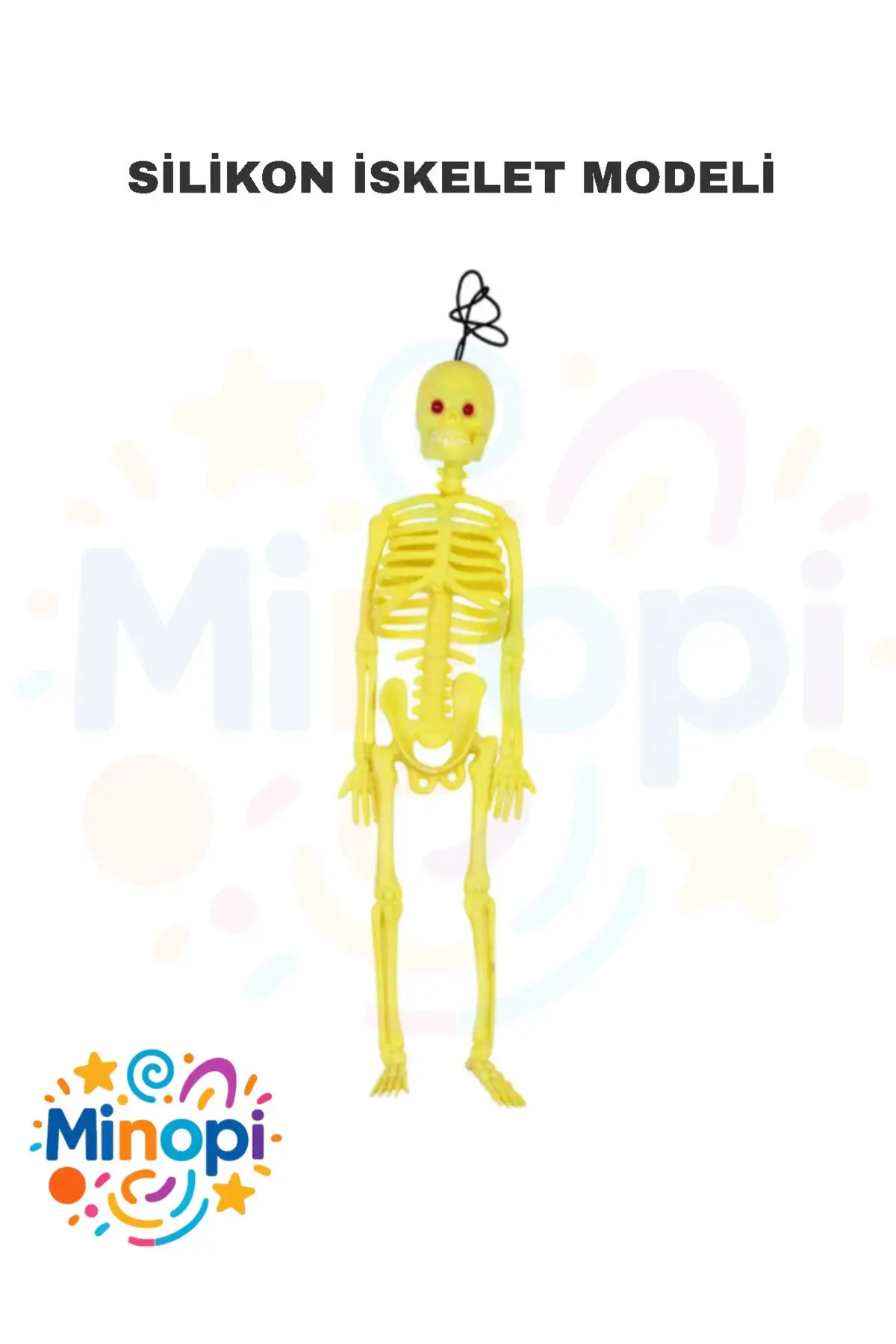 Plastik İskelet Modeli 20 cm 1 Adet Plastik İnsan İsket Modeli Silikon İskelet Deneyi Araba Süsü