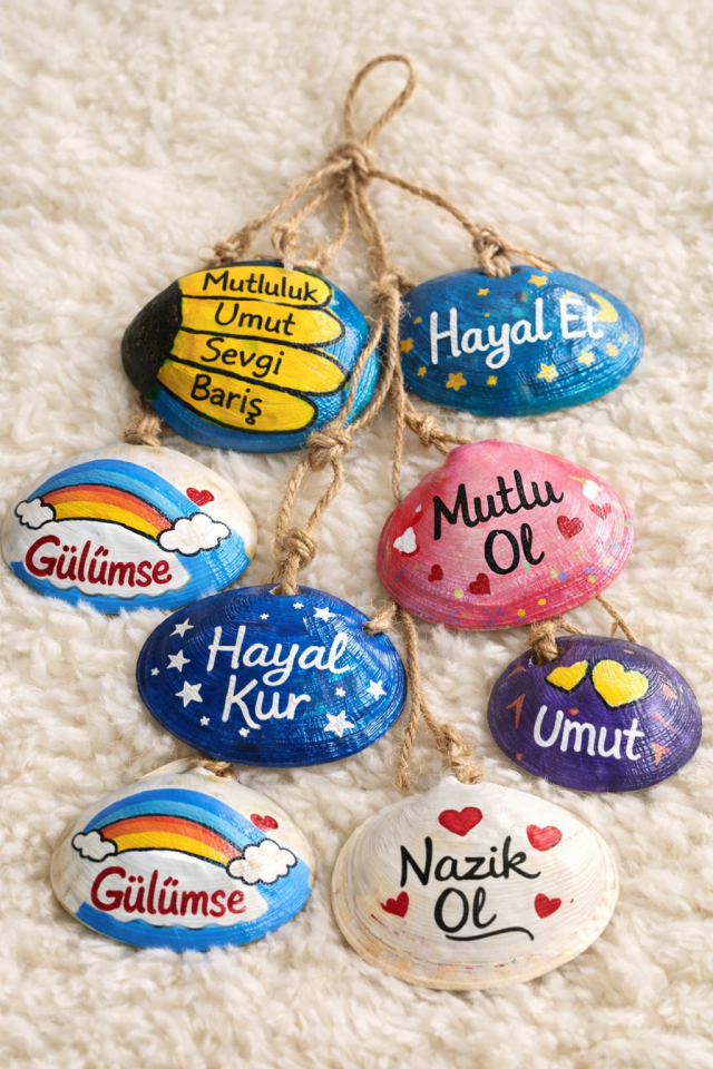 Kabuk Boyama Seti 1 Paket Deniz Kabuğu Midye Boyama Shell Painting Sanatsal Hobi Boyama Seti Akrilik