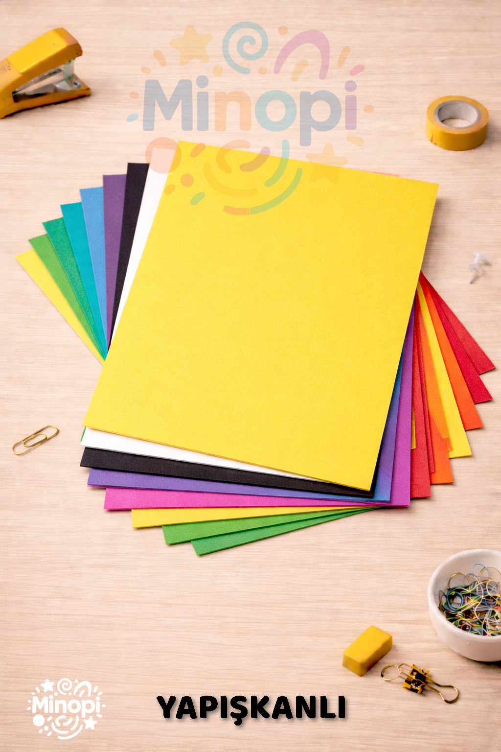 10 Renk Keçe Tabaka Yapışkanlı 10'lu Paket 20x30 cm - 1.5 mm Kalınlık