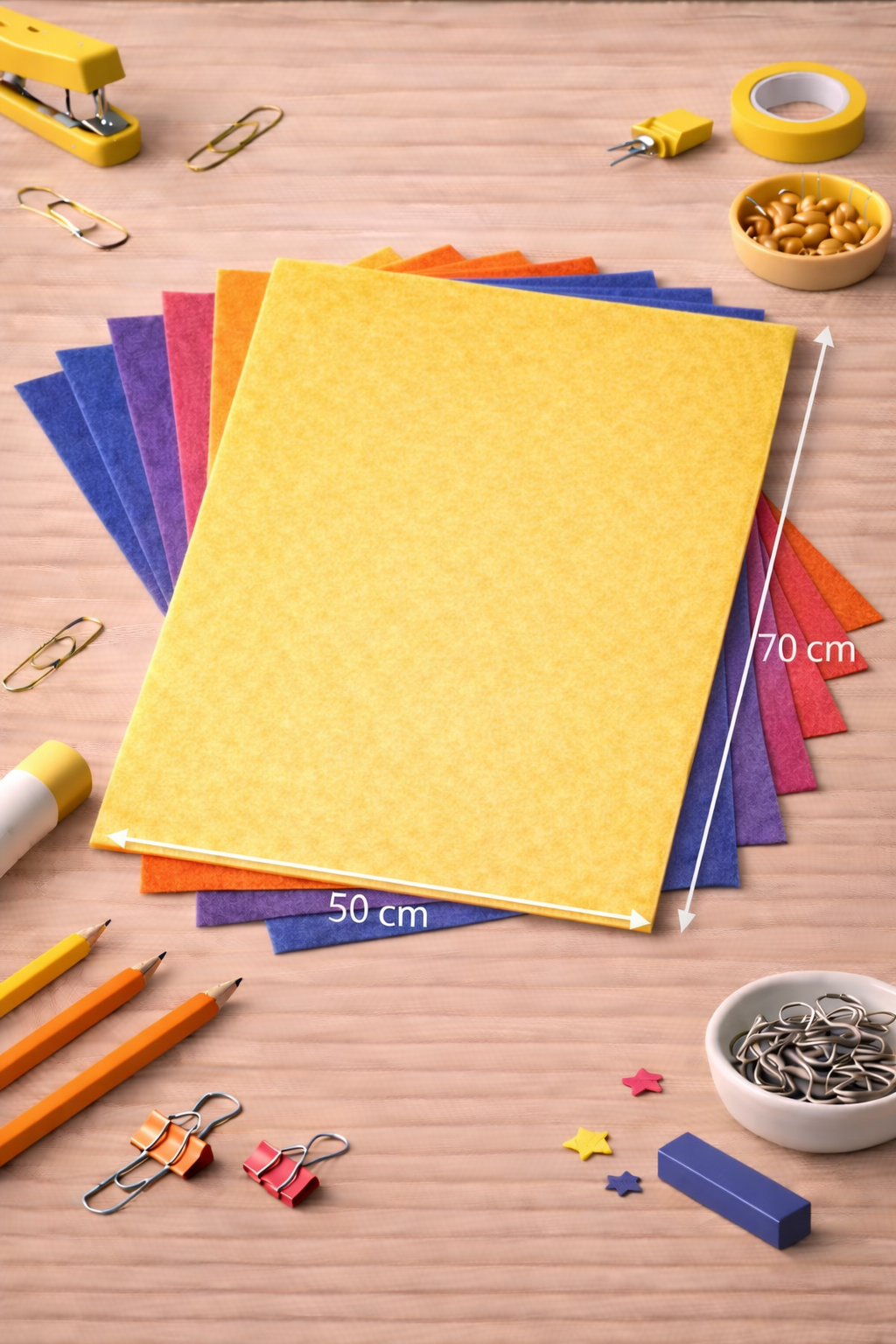 Keçe Tabaka 10'lu Paket 50x70 cm - 1.5 mm Kalınlık