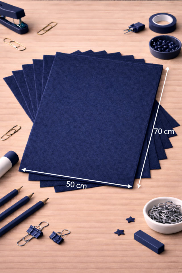 Lacivert Keçe Tabaka 10'lu Paket 50x70 cm - 1.5 mm Kalınlık