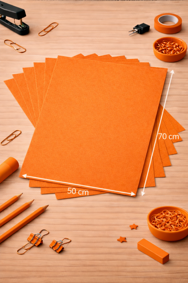 Turuncu Keçe Tabaka 10'lu Paket 50x70 cm - 1.5 mm Kalınlık