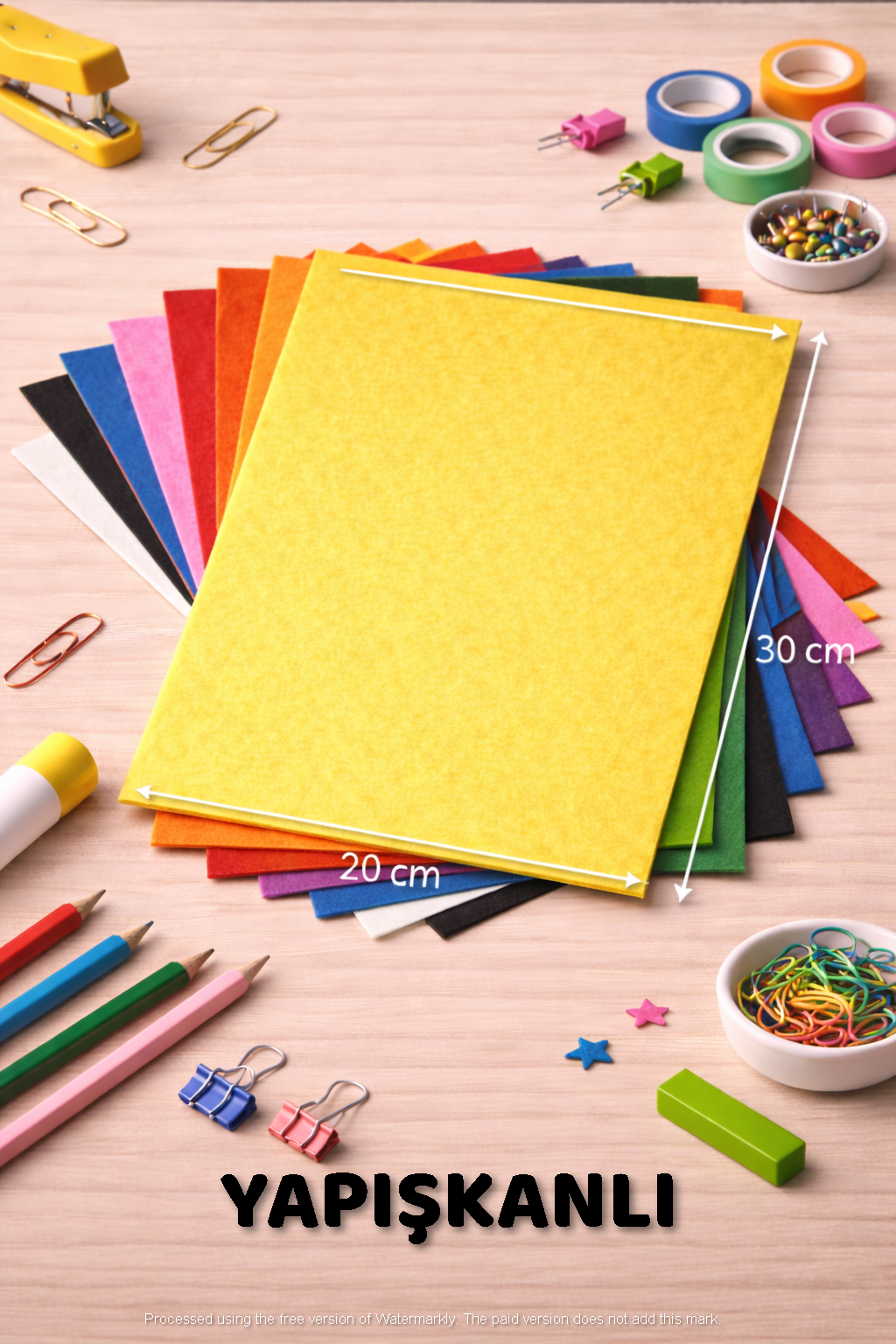 Yapışkanlı Keçe Tabaka 10'lu Paket 50x70 cm - 1.5 mm Kalınlık