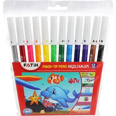 Fatih 12 Renk Slim Keçeli Kalem