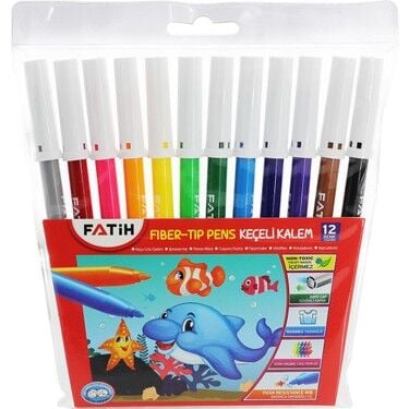 Fatih 12 Renk Slim Keçeli Kalem