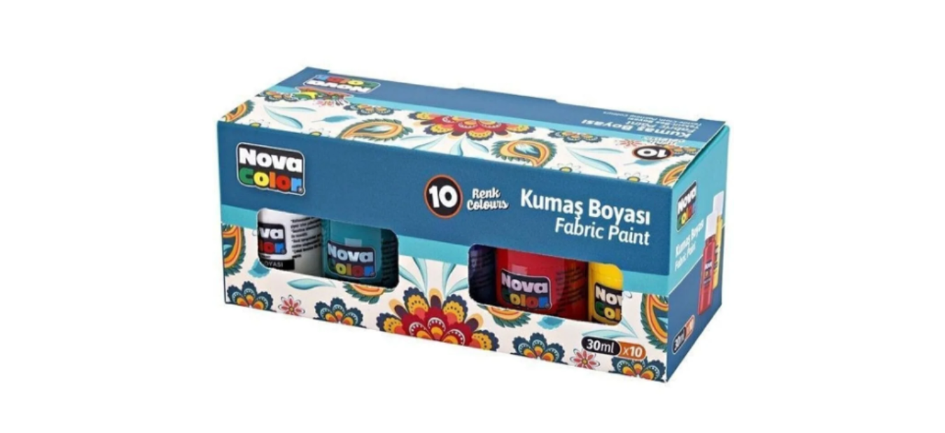 Nova Color Kumaş Boyası 10 Renk 30 ml Şişe