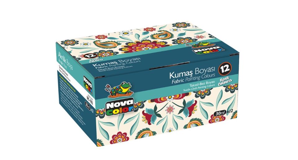 Nova Color Kumaş Boyası 12 Renk 30 ml Şişe
