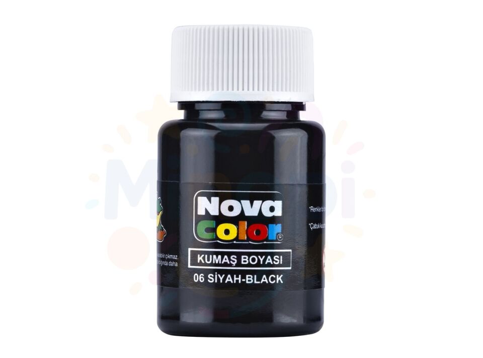 Nova Color Kumaş Boyası Siyah 30 ml Şişe