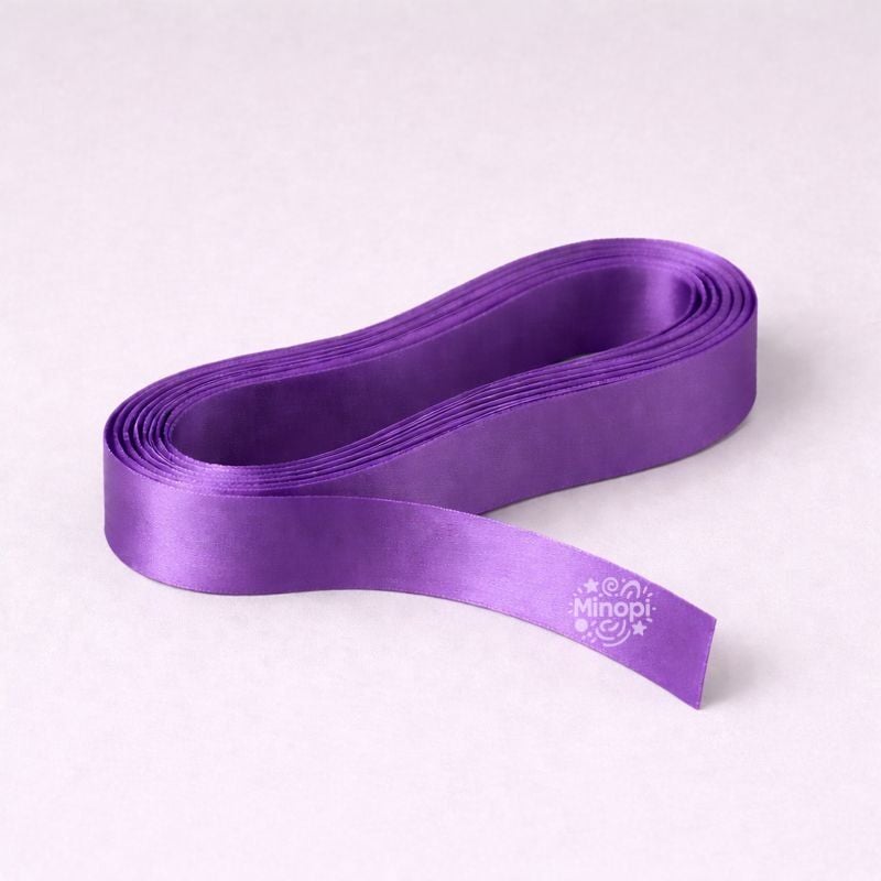 Mor Saten Kurdele 2 Cm Kalınlık 10 Metre Uzunluk , Bohça Çeyiz Özel Gün Süsleme Kurdelesi