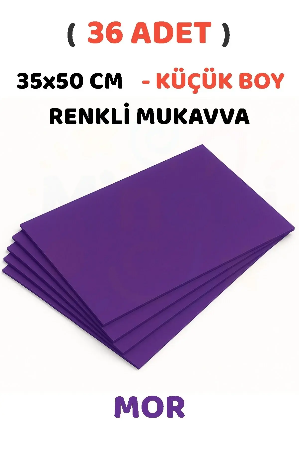 Minopi Mor Renkli Mukavva 36 Adet 35x50 cm Sert Karton Mukavva