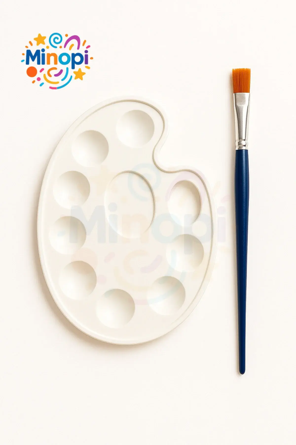 Sulu Boya Seti 2'li Set ( Resim Paleti + Fırça ) Anaokulu Resim Malzemesi İlkokul Seti Boyama Seti