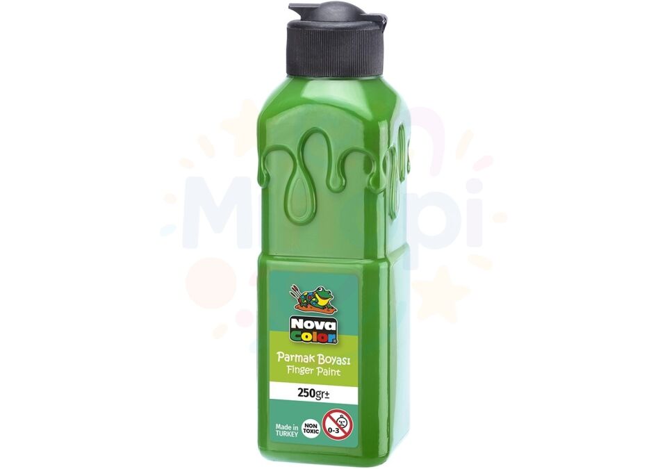 Nova Color Parmak Boyası 250 ml. Su Bazlı - Koyu Yeşil