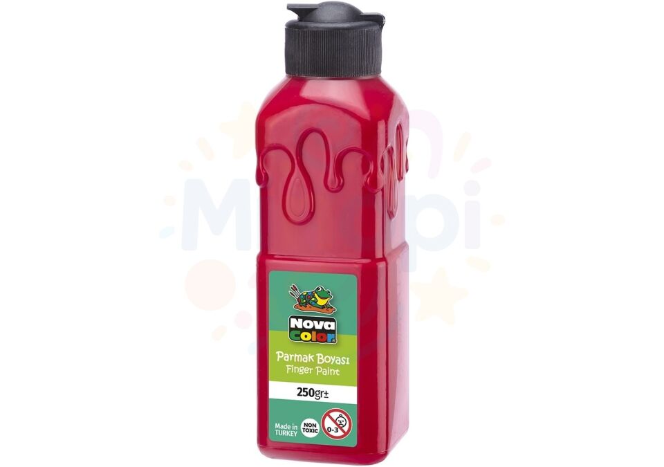 Nova Color Parmak Boyası 250 ml. Su Bazlı - Kırmızı