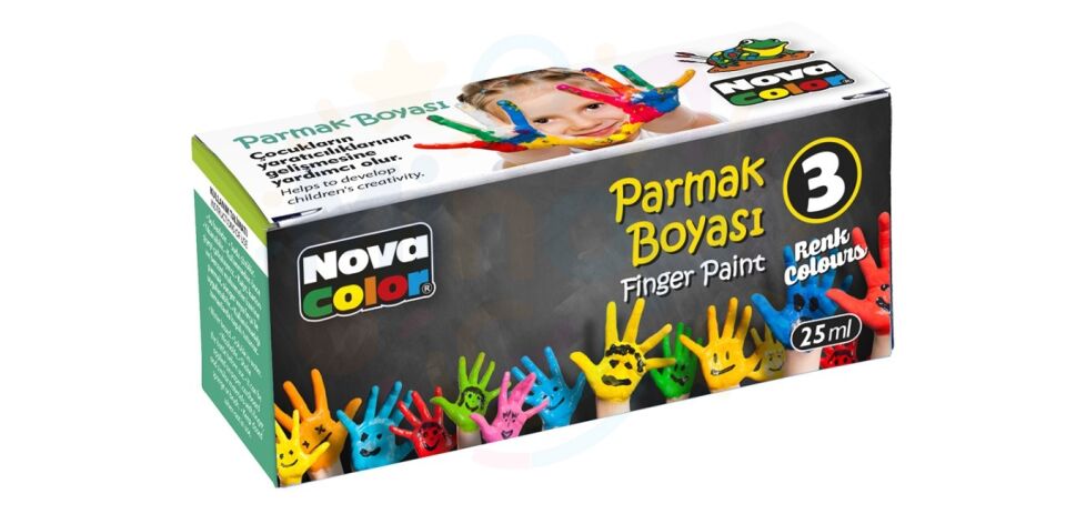 Nova Color Parmak Boyası 3x25 ml Su Bazlı