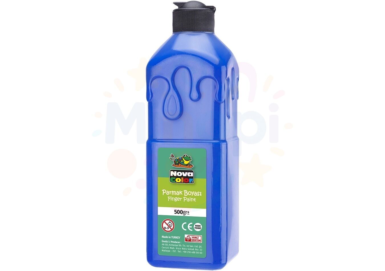 Nova Color Parmak Boyası 500 ml. Su Bazlı - Koyu Mavi