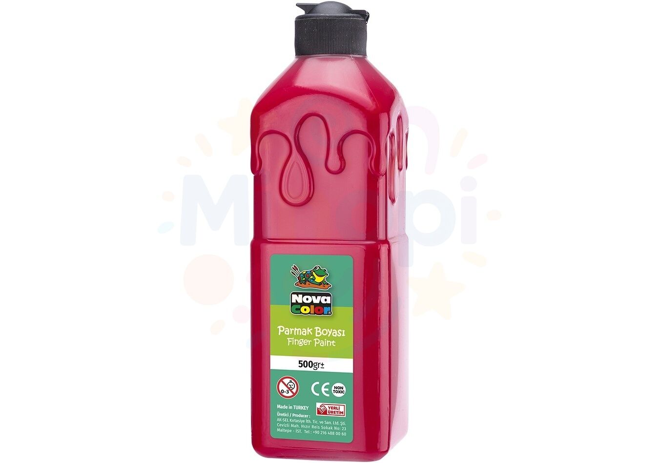 Nova Color Parmak Boyası 500 ml. Su Bazlı - Kırmızı