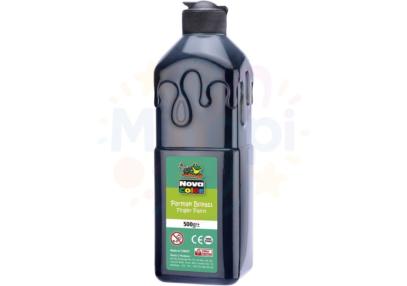 Nova Color Parmak Boyası 500 ml. Su Bazlı - Siyah