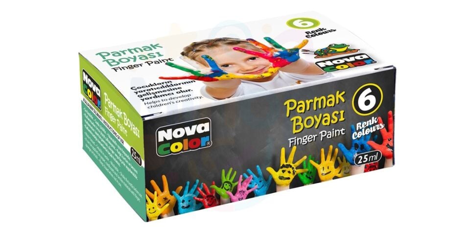 Nova Color Parmak Boyası 6x25 ml Su Bazlı