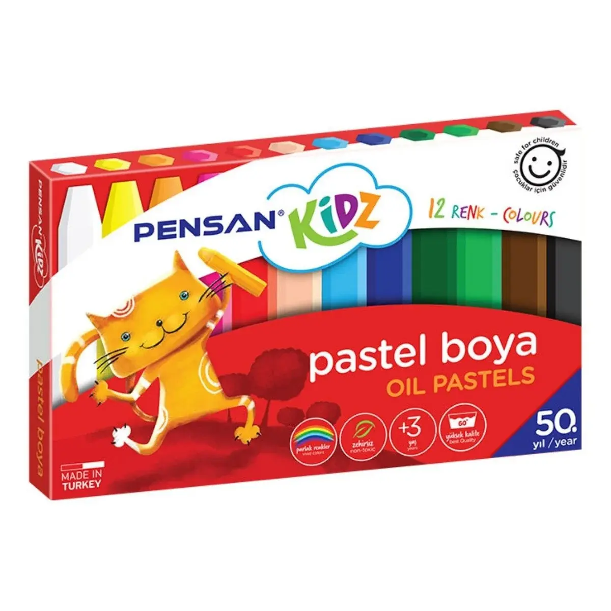 Pensan 12 Renk Pastel Boya