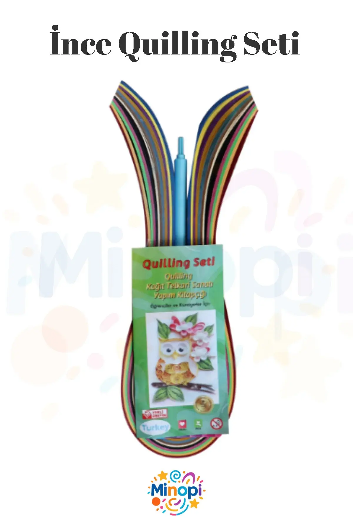 ( 1 Paket ) İnce , Quiling Seti, Kıvırma Sanatı, Kağıt Katlama, Quilling - 5 mm