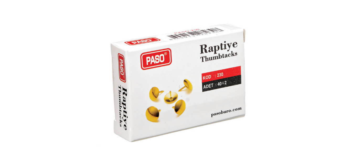 Metal Gold Raptiye 40'lı Paket | Mantar Pano