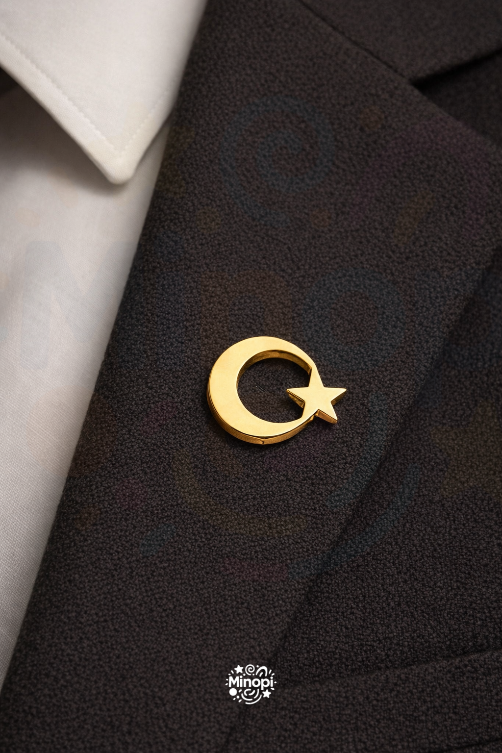 Ay Yıldız Metal Yaka Rozeti Öğretmenler Günü Hediyesi