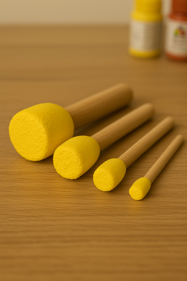 1 Paket - 4'lü Tampon Sünger Boya Süngeri