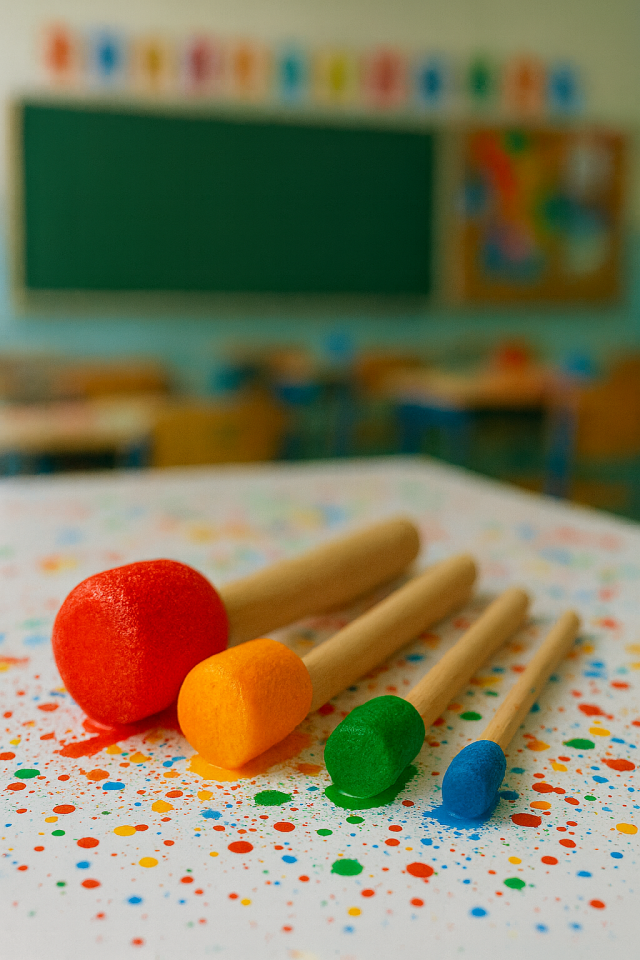 1 Paket - 4'lü Tampon Sünger Boya Süngeri