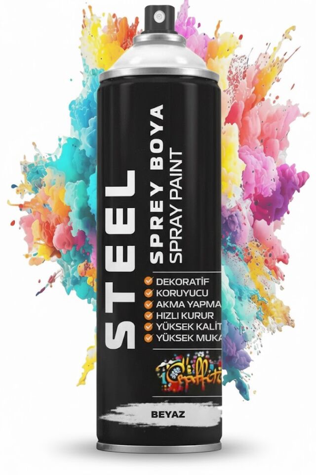 Steel Sprey Boya 200 ml - Beyaz