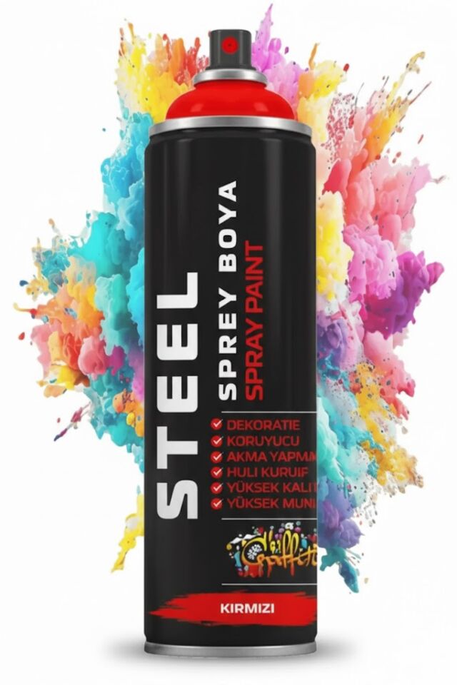 Steel Sprey Boya 200 ml - Kırmızı