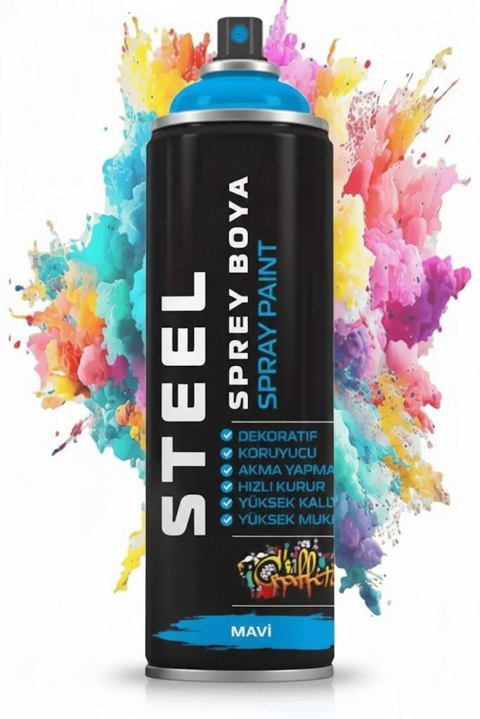 Steel Sprey Boya 200 ml - Mavi