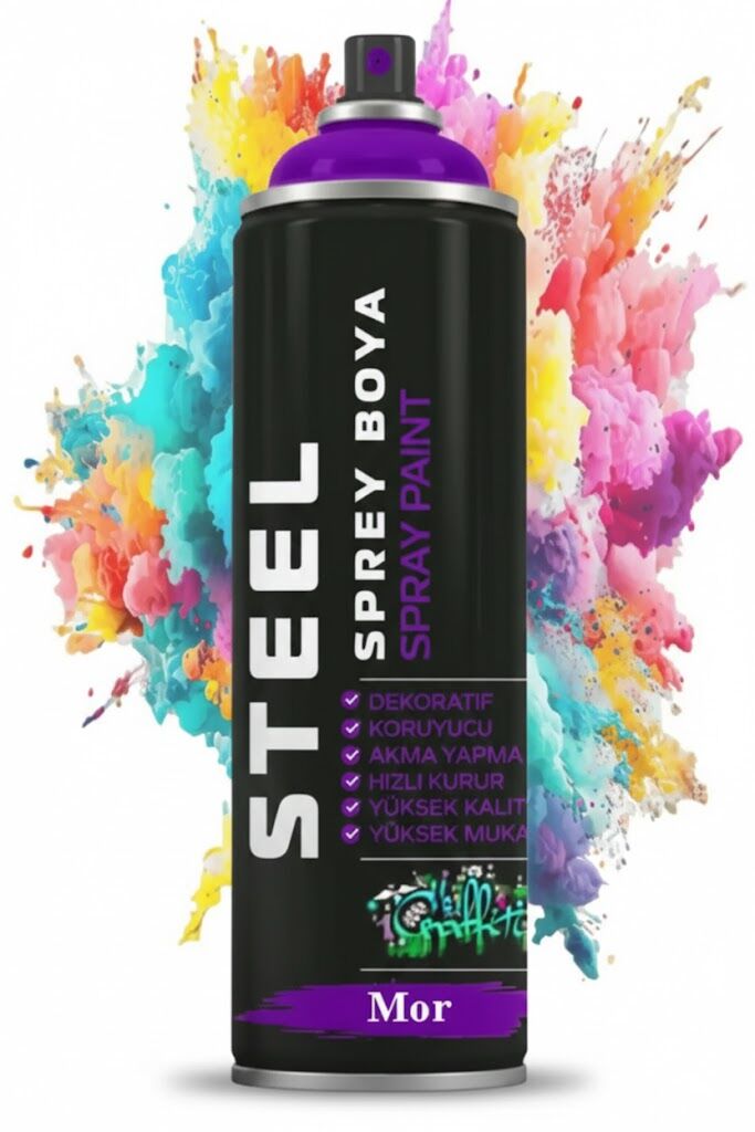 Steel Sprey Boya 200 ml - Mor