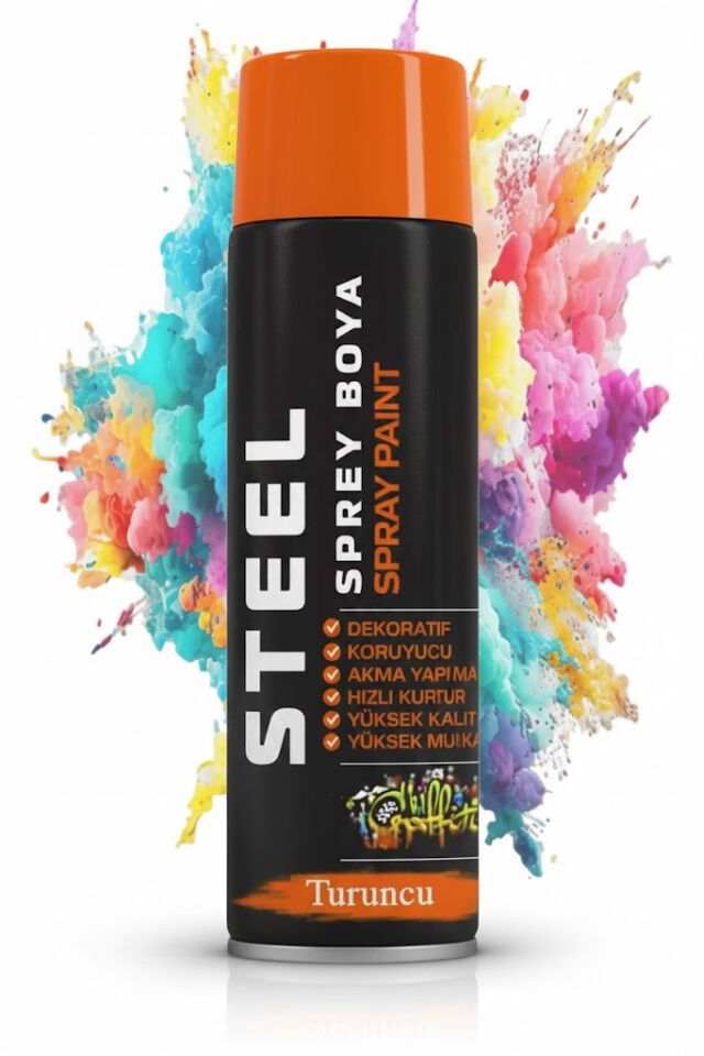 Steel Sprey Boya 200 ml - Turuncu