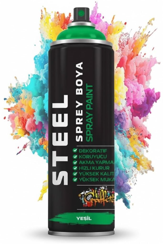 Steel Sprey Boya 200 ml - Yeşil
