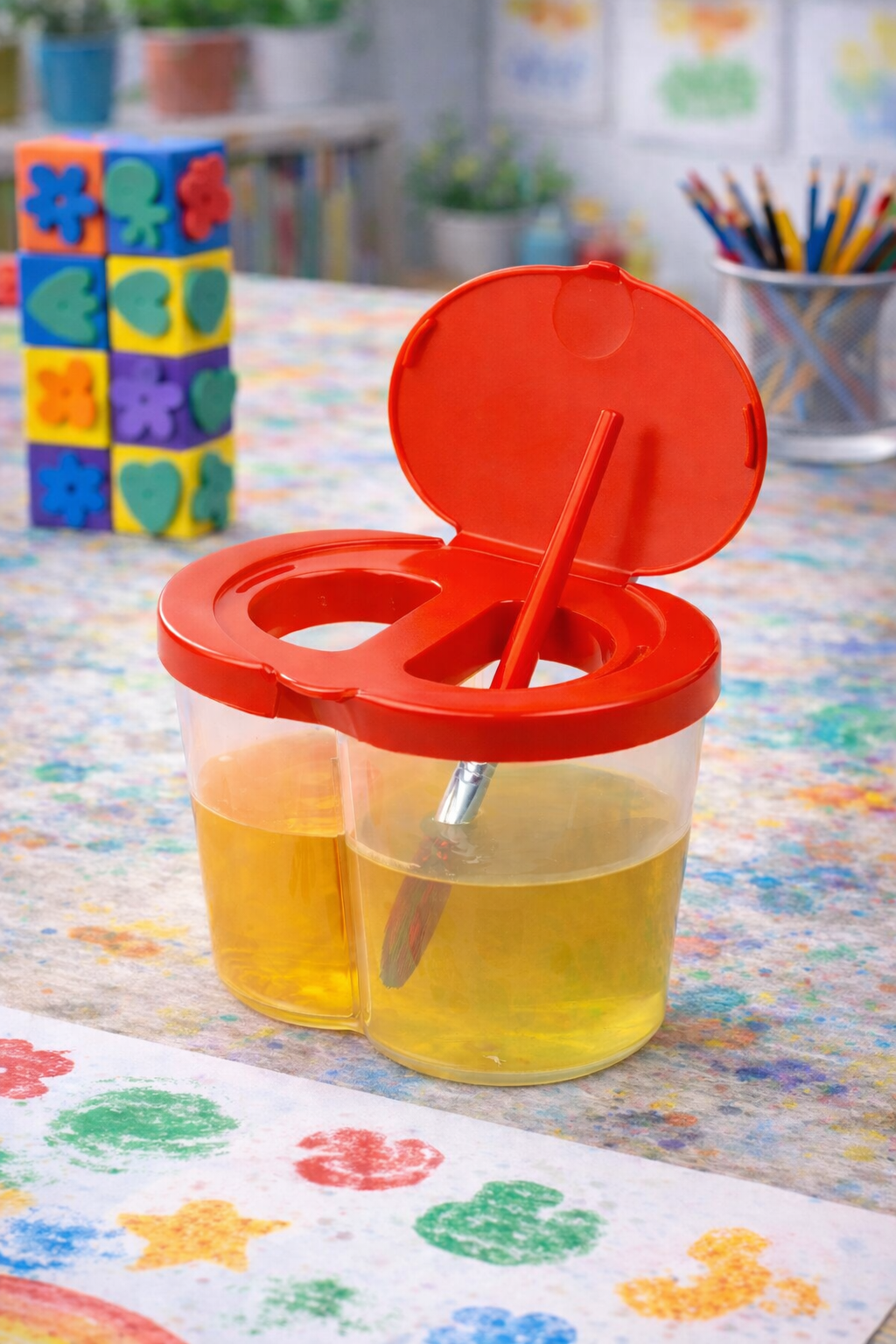 Kırmızı Su Kabı Çift Hazneli