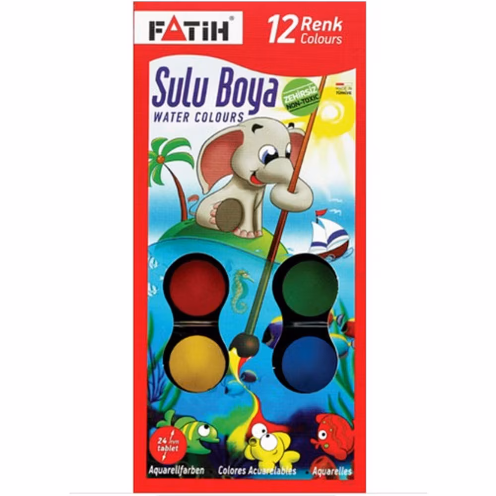 Fatih 12 Renk Sulu Boya