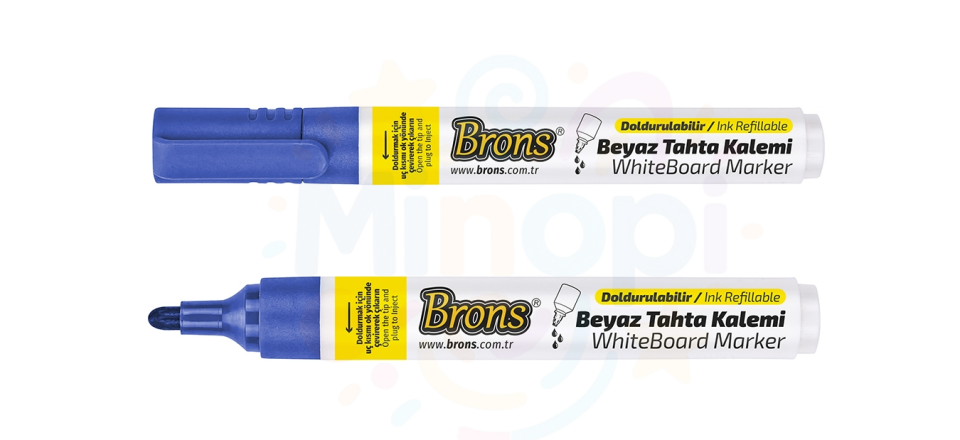 Brons Doldurulabilir Yerli Mavi Tahta Kalemi