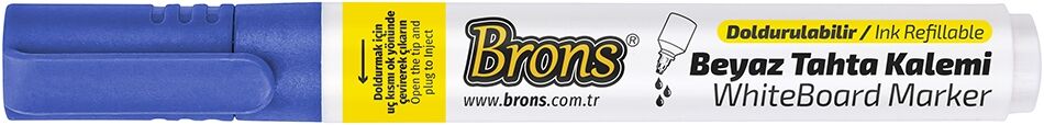 Brons Doldurulabilir Yerli Mavi Tahta Kalemi
