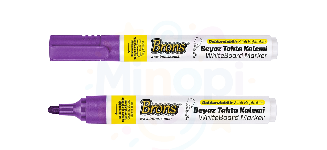 Brons Doldurulabilir Yerli Mor Tahta Kalemi