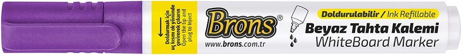 Brons Doldurulabilir Yerli Mor Tahta Kalemi