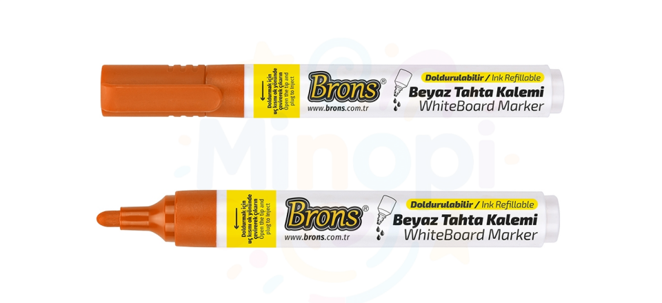 Brons Doldurulabilir Yerli Turuncu Tahta Kalemi