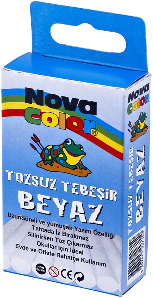 Nova Color Tozsuz Tebeşir Beyaz 10'lu Paket